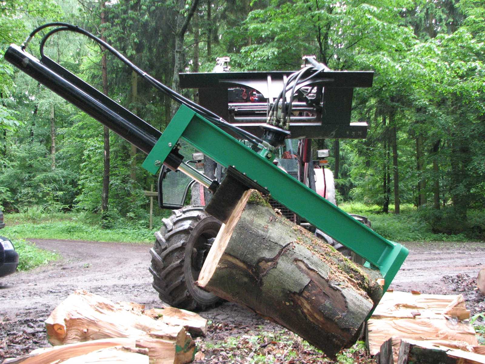 Preview: Kranspalter Baggerspalter Holzspalter Spalter 28 T mit Spaltlänge 130 cm