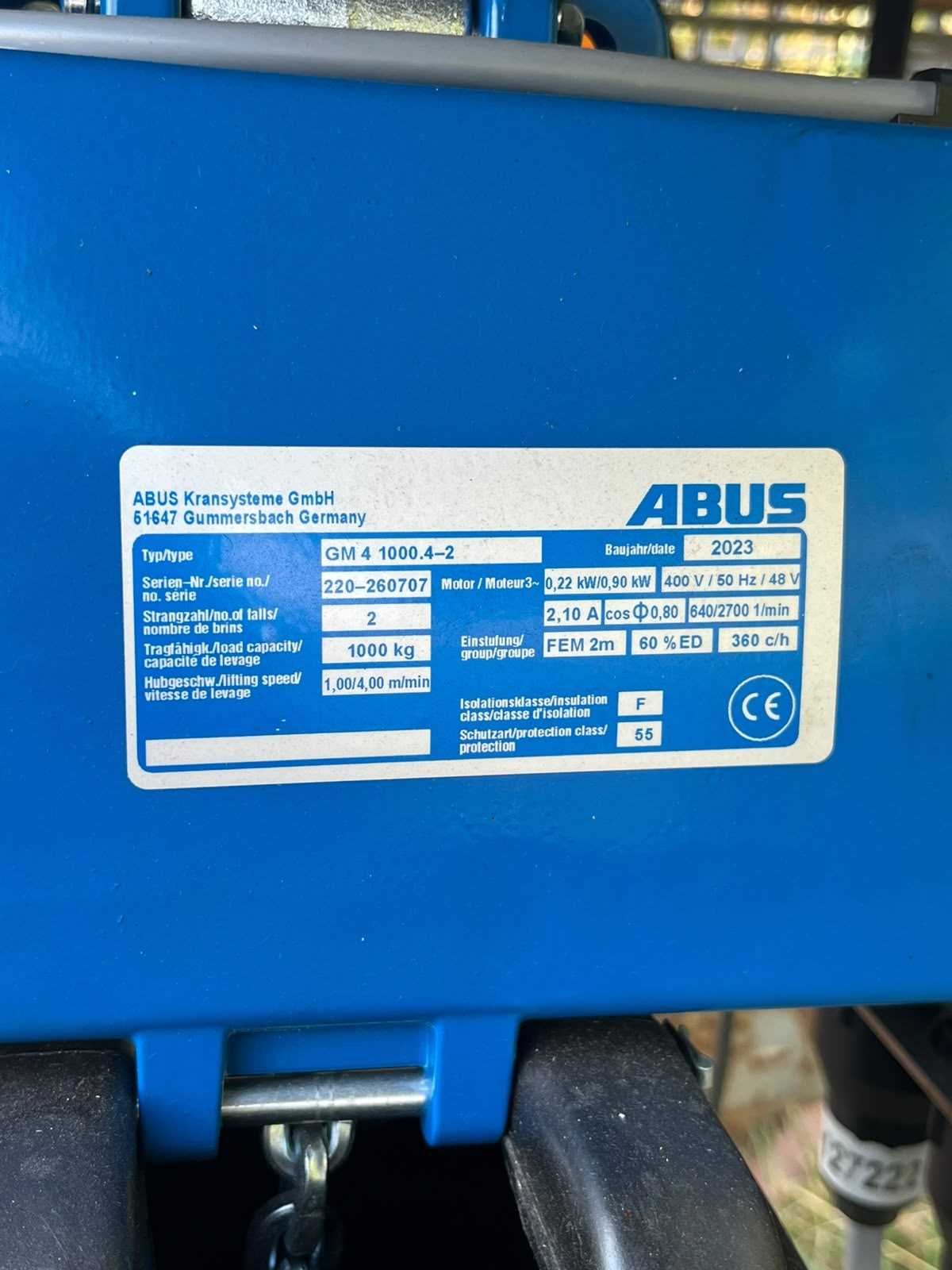Preview: ABUS Krananlage ca. 13 m – 2 × 1.000 kg – 2 Katzen – Funksteuerung – Bj. 2023