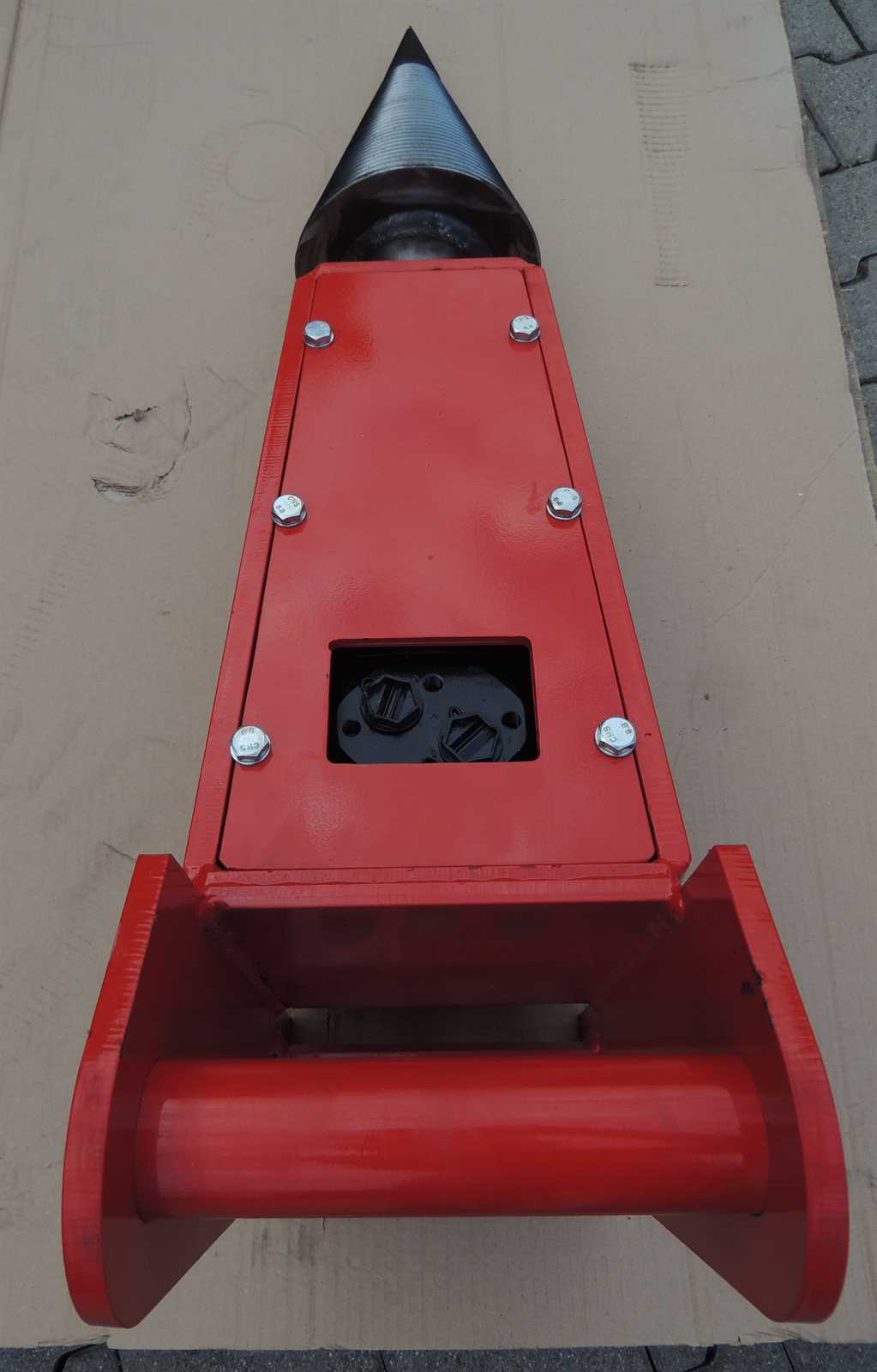 Preview: Baggerspalter mit Austauschspitze Ø200mm 400mm lang mit MS01 + Motor OMT500