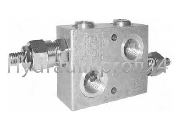 Preview: Druckbegrenzungsventil 3/8" max Durchfluss 35l/min 40-210 Bar