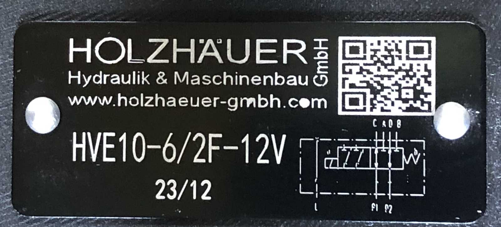 Preview: HOLZHÄUER Hydraulikventil flanschbar 6/2 Wege 90 l/min Wechselventil NG10 230 VAC
