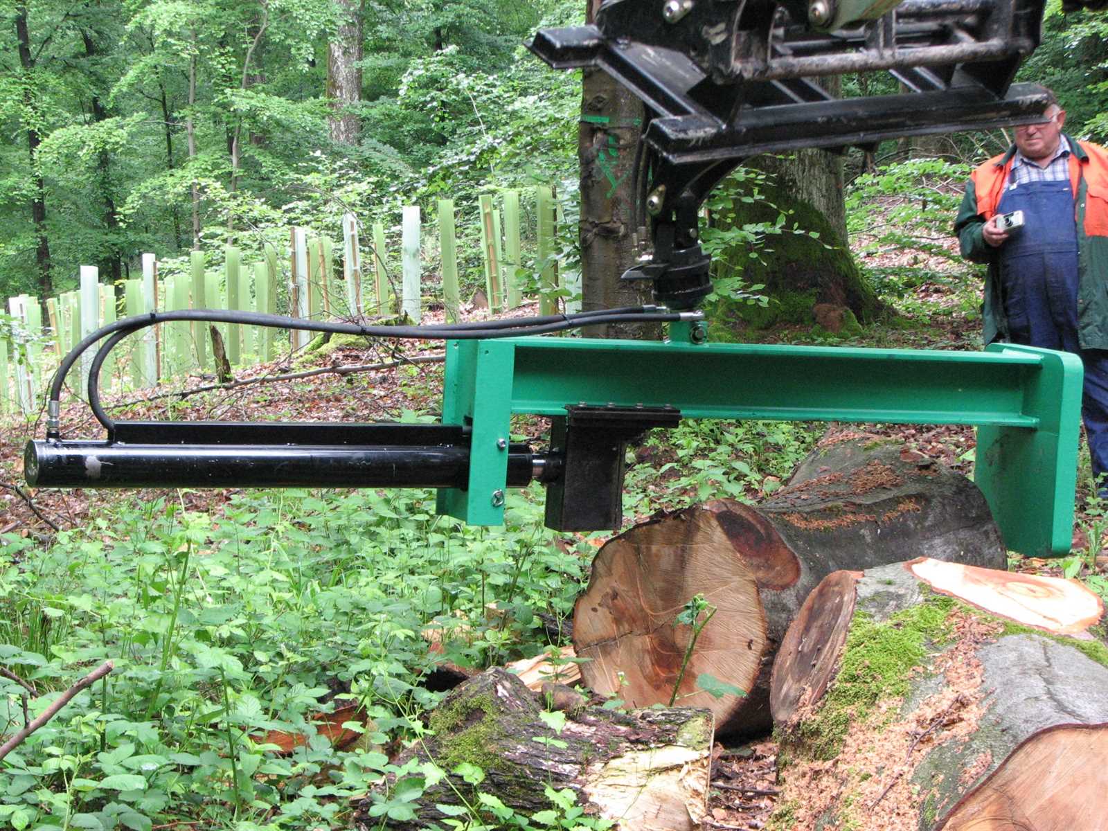 Preview: Kranspalter Baggerspalter Holzspalter Spalter 28 T Bausatz - Spaltlänge 120 cm