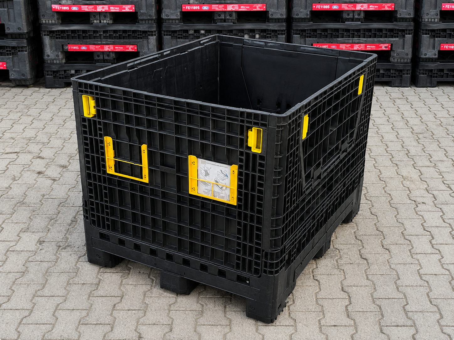 Preview: Kunststof Palettenbox Faltbox Groß  GLT 1200 × 1000 × 975 mm – 780 L – 500 kg