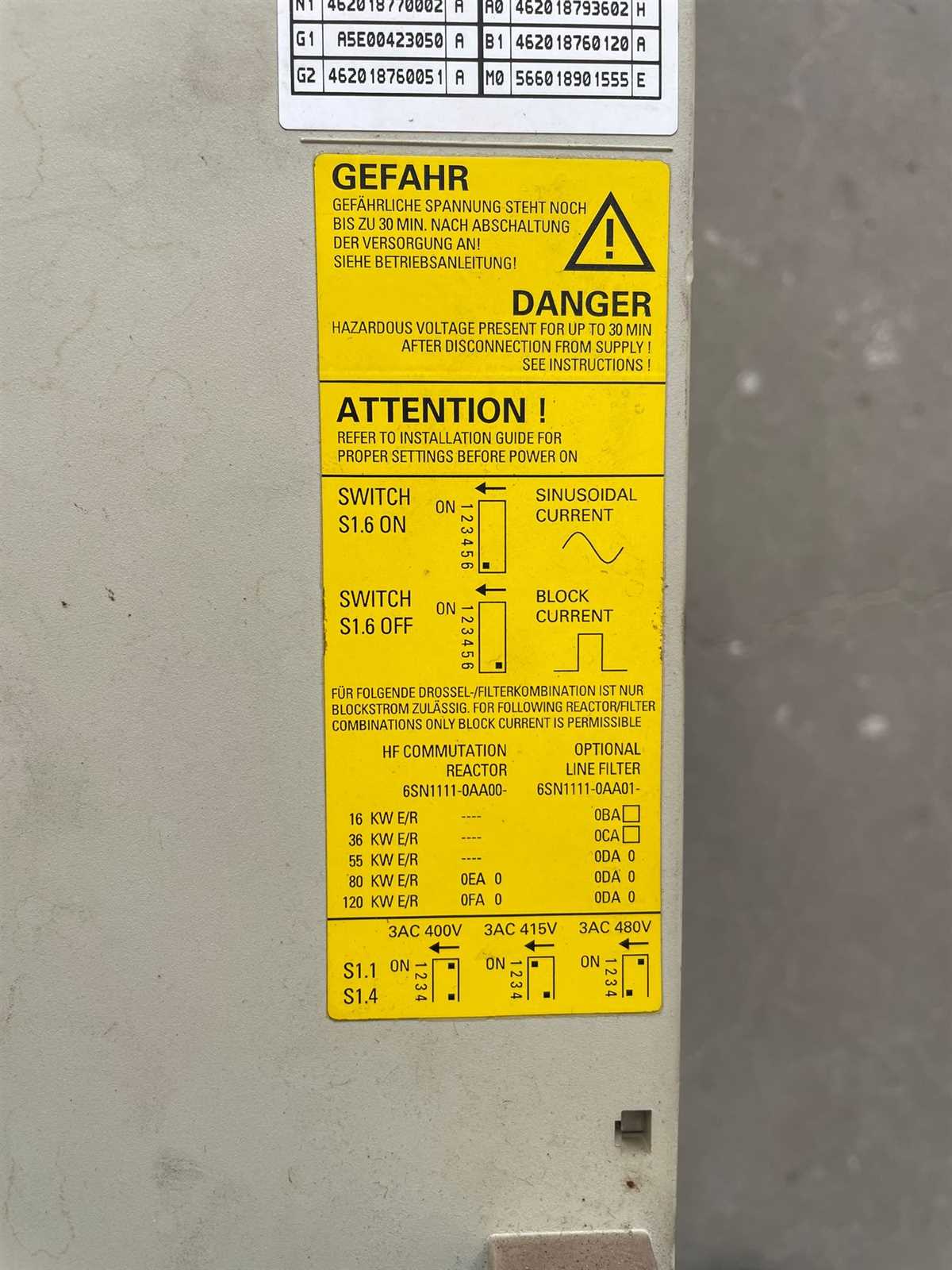 Preview: Siemens Simodrive 611 E/R Modul 36/47KW 6SN1145-1BA02-0CA1
