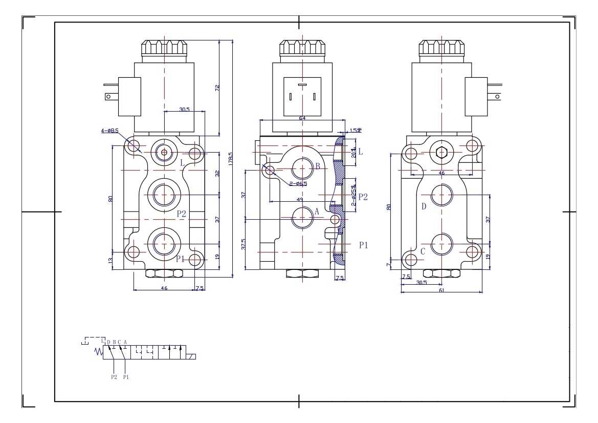 Preview: Elektro 10/4 Wege Umschaltventil 60L 12V für Frontlader 2. Steuerkreis Hydraulik