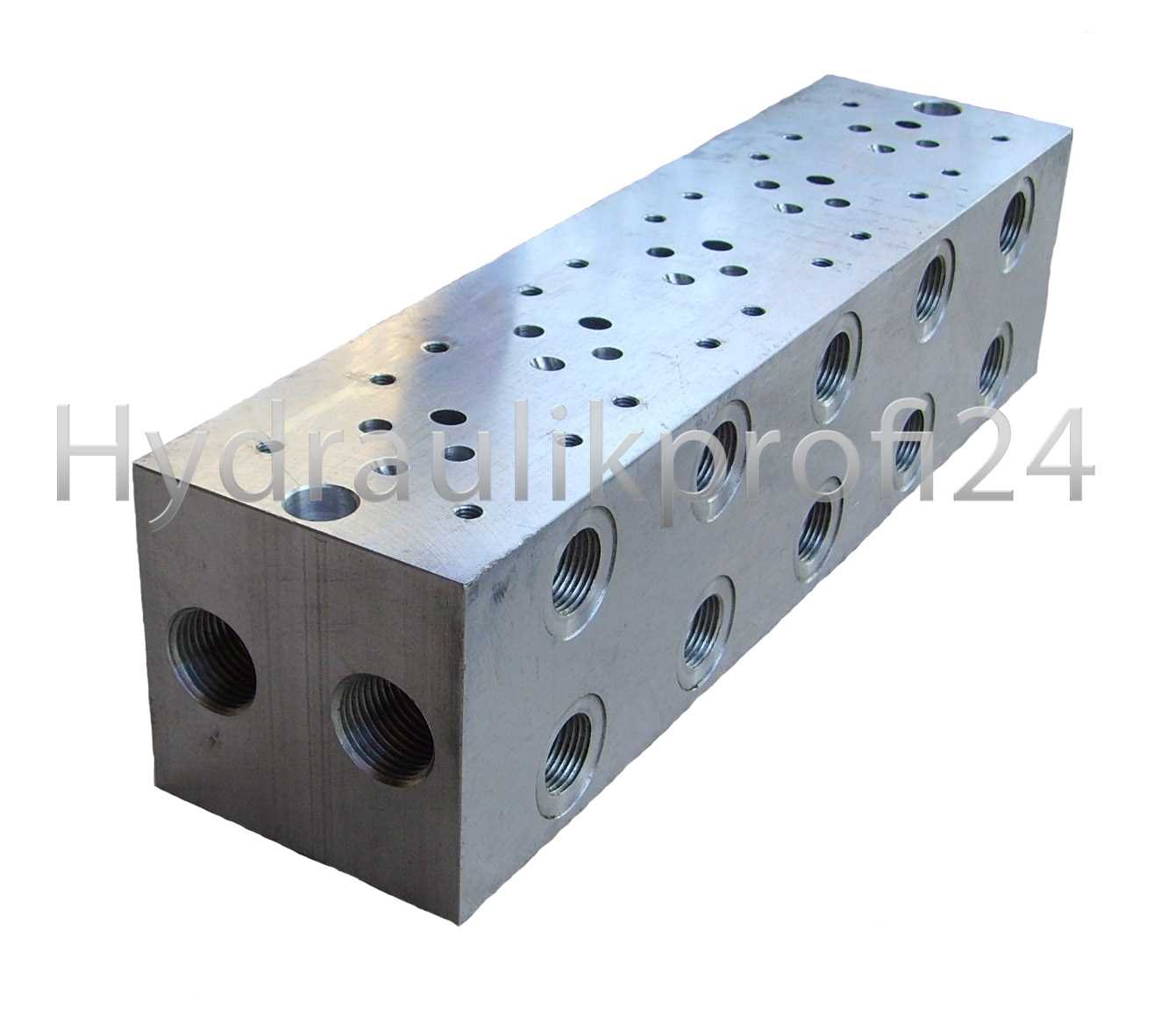 Grundplatte 5 fach NG 6 mit seitlichen Anschlüssen