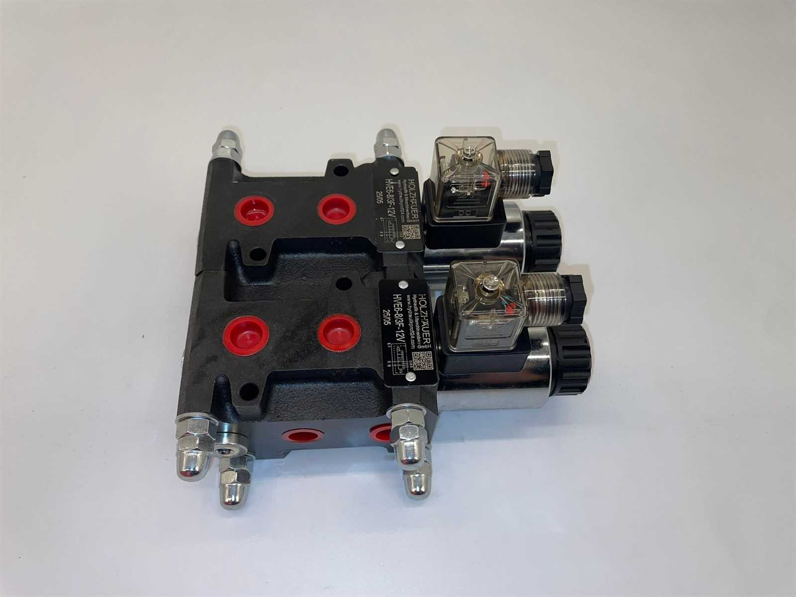 HOLZHÄUER Hydraulikventil 90 L/min flanschbar 8/3 Wege Wechselventil NG10 12 VDC