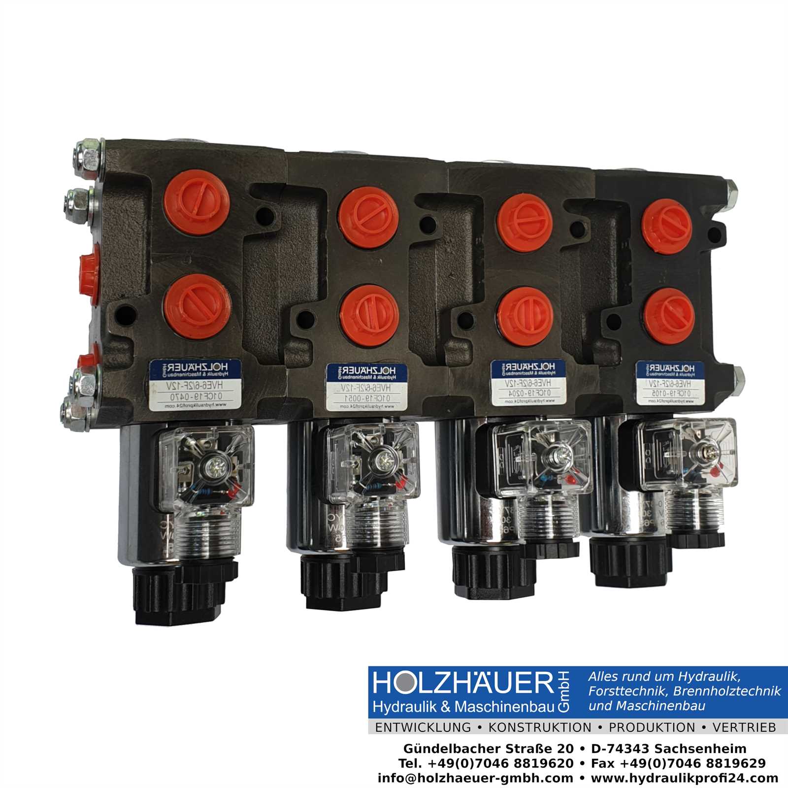 HOLZHÄUER Hydraulikventil flanschbar 12/5 Wege Wechselventil 60L 12 V