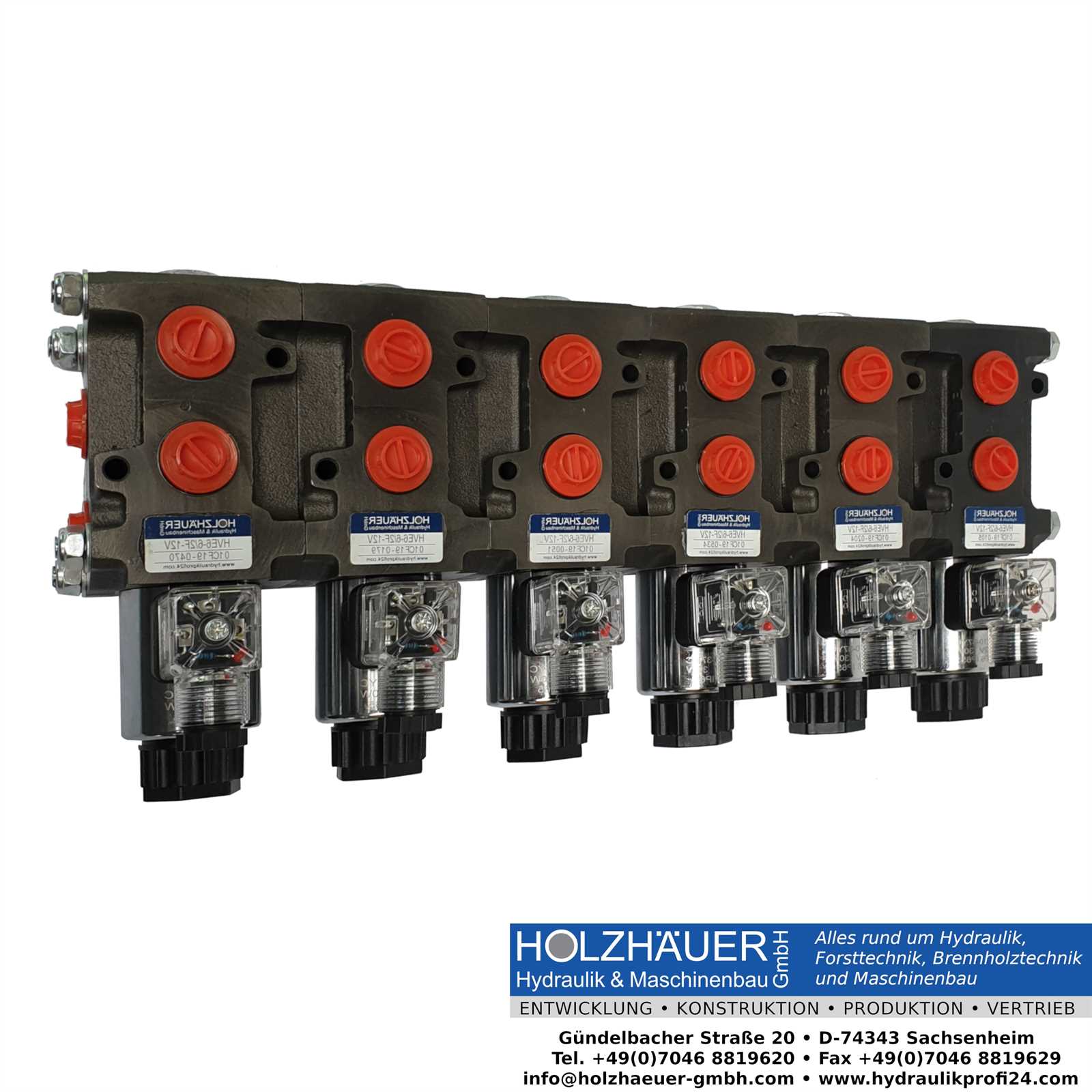 HOLZHÄUER Hydraulikventil flanschbar 16/7 Wege Wechselventil 50L 12 V