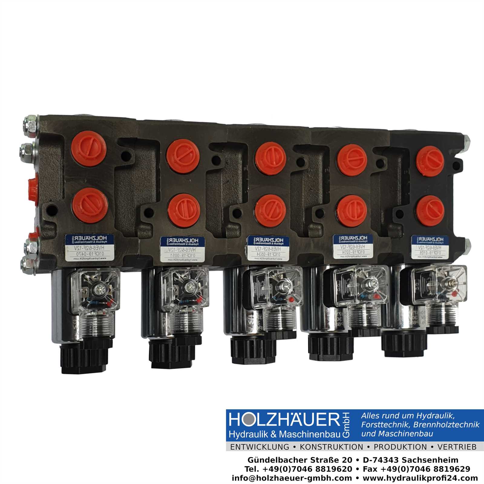 HOLZHÄUER Hydraulikventil flanschbar 16/7 Wege Wechselventil 50L 24 V