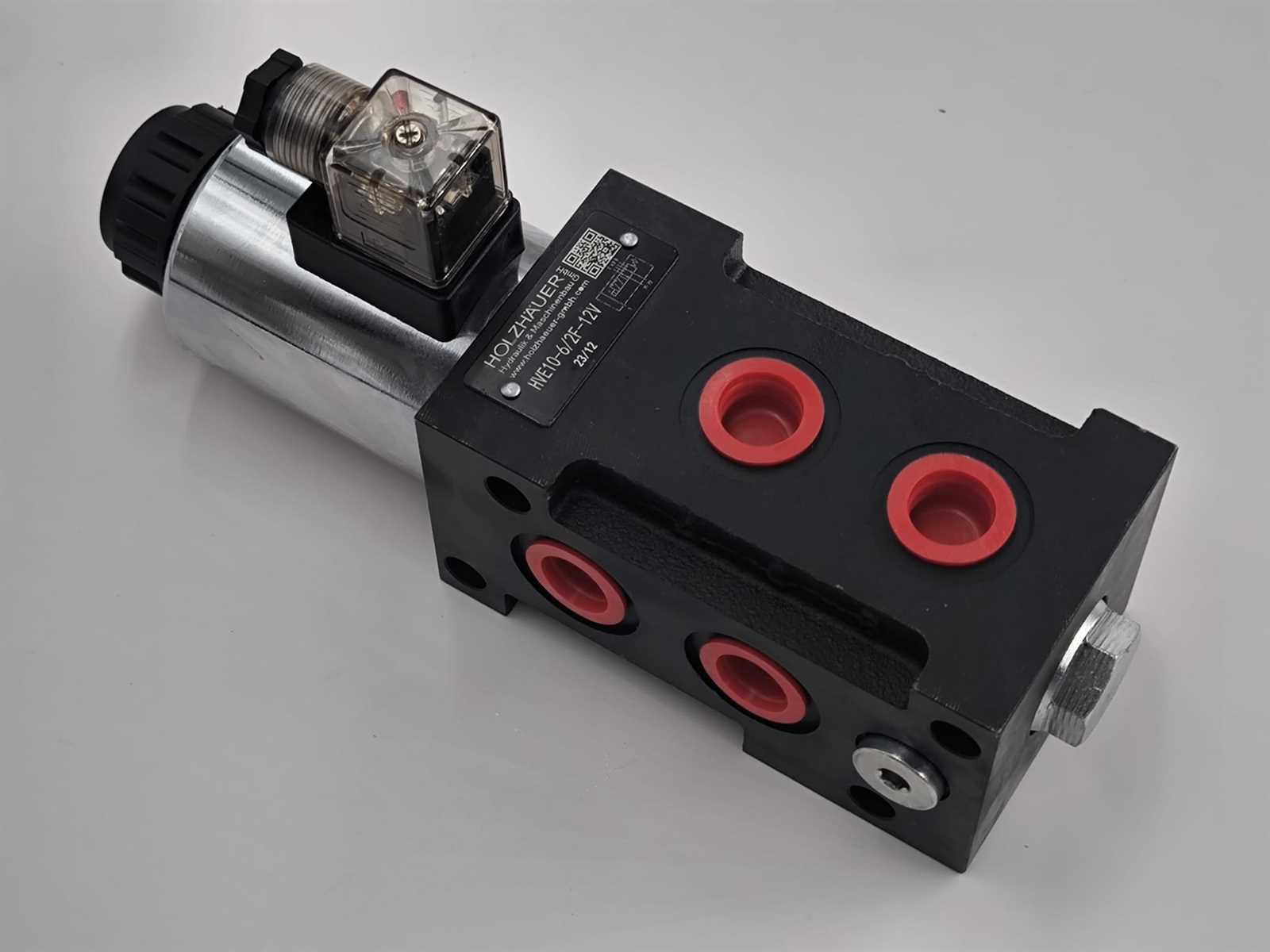 HOLZHÄUER Hydraulikventil flanschbar 6/2 Wege 90 l/min Wechselventil NG10 230 VAC