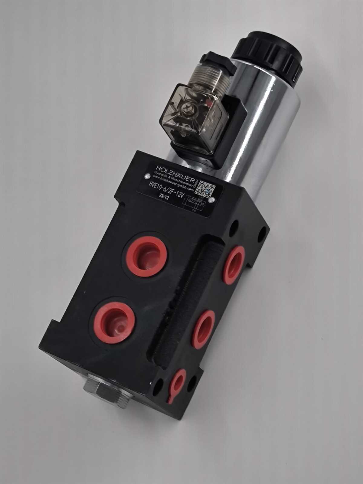 HOLZHÄUER Hydraulikventil flanschbar 6/2 Wege 90 l/min Wechselventil NG10 230 VAC