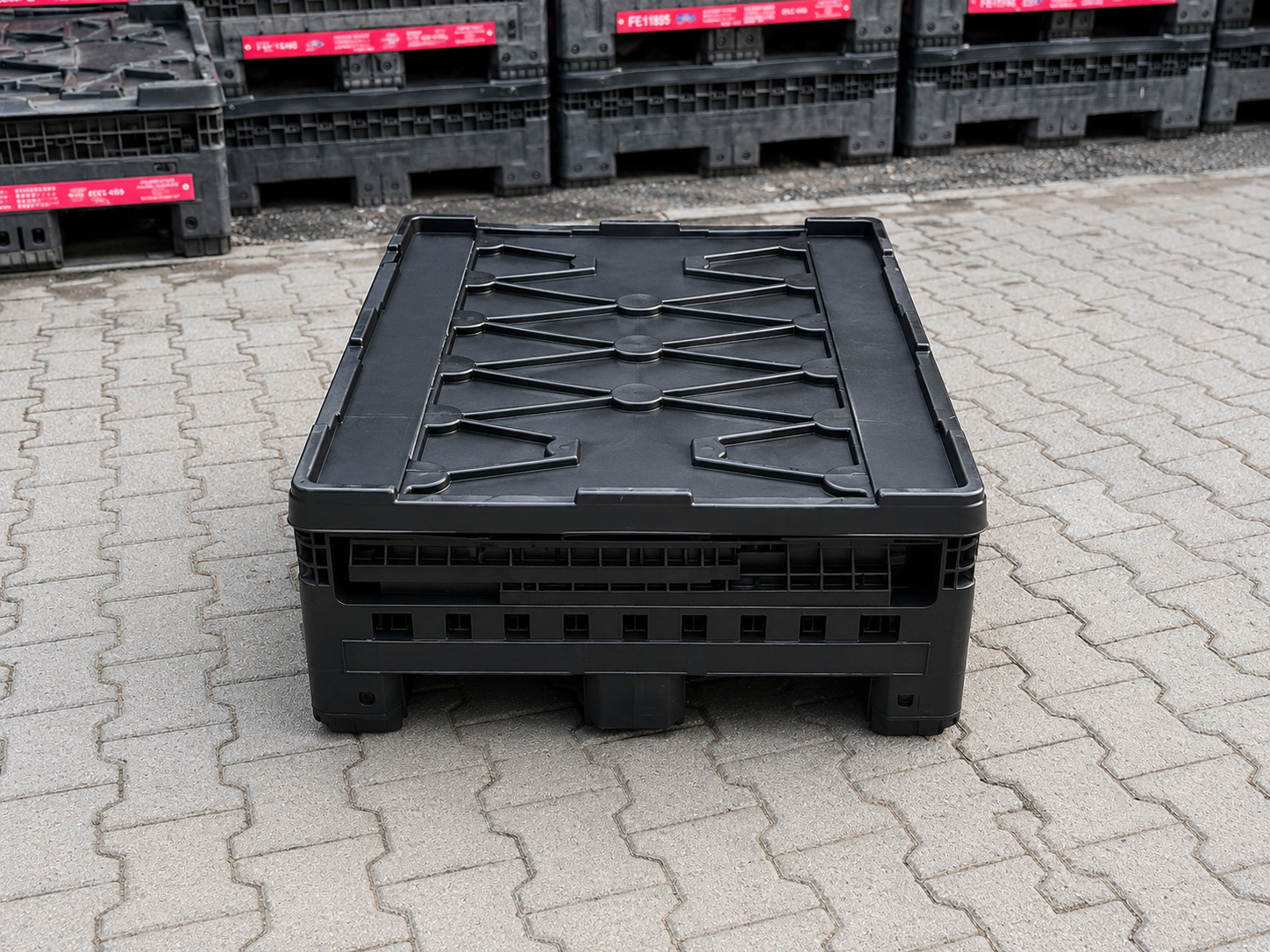 Kunststof Palettenbox Faltbox Groß  GLT 1200 × 1000 × 975 mm – 780 L – 500 kg