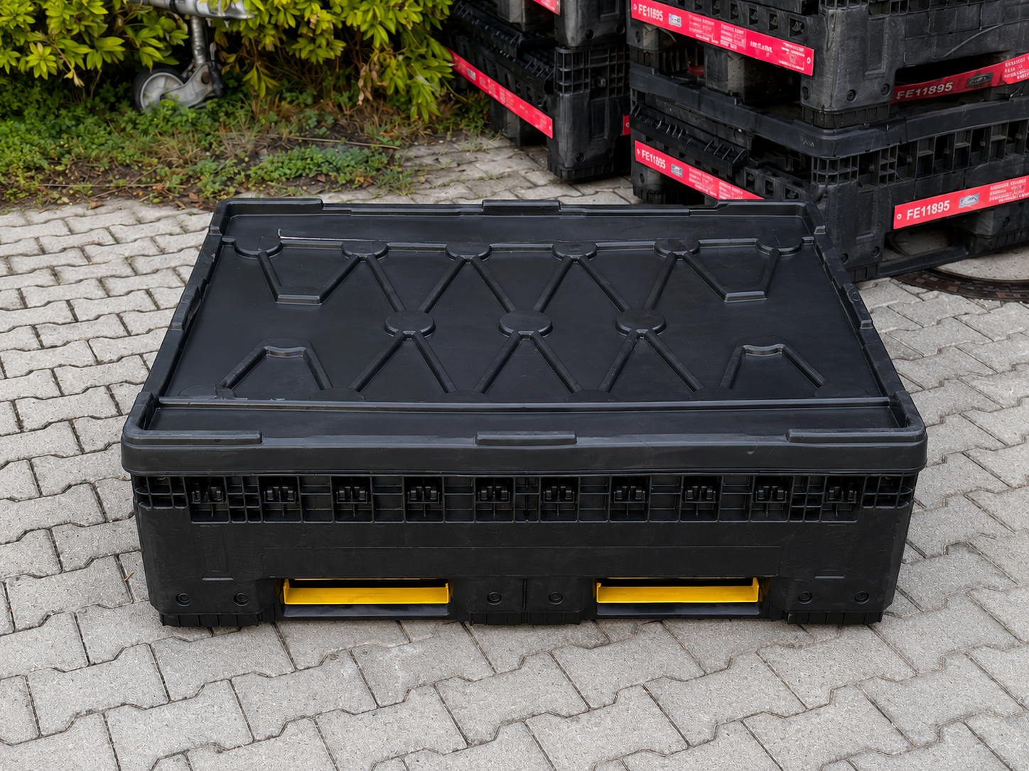 Kunststof Palettenbox Faltbox Groß  GLT 1200 × 1000 × 975 mm – 780 L – 500 kg