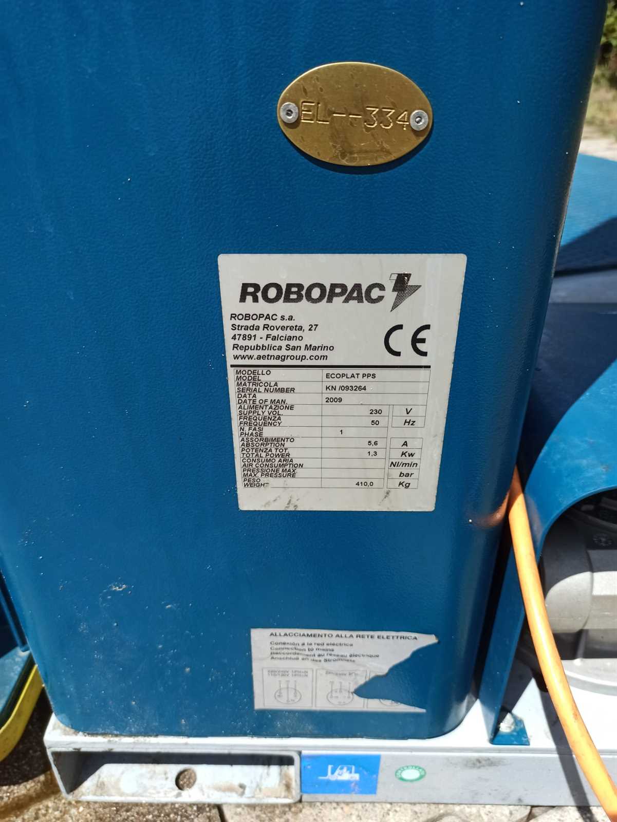 Palettenstretchanlage Robopac ECOPLAT PPS 2000 kg