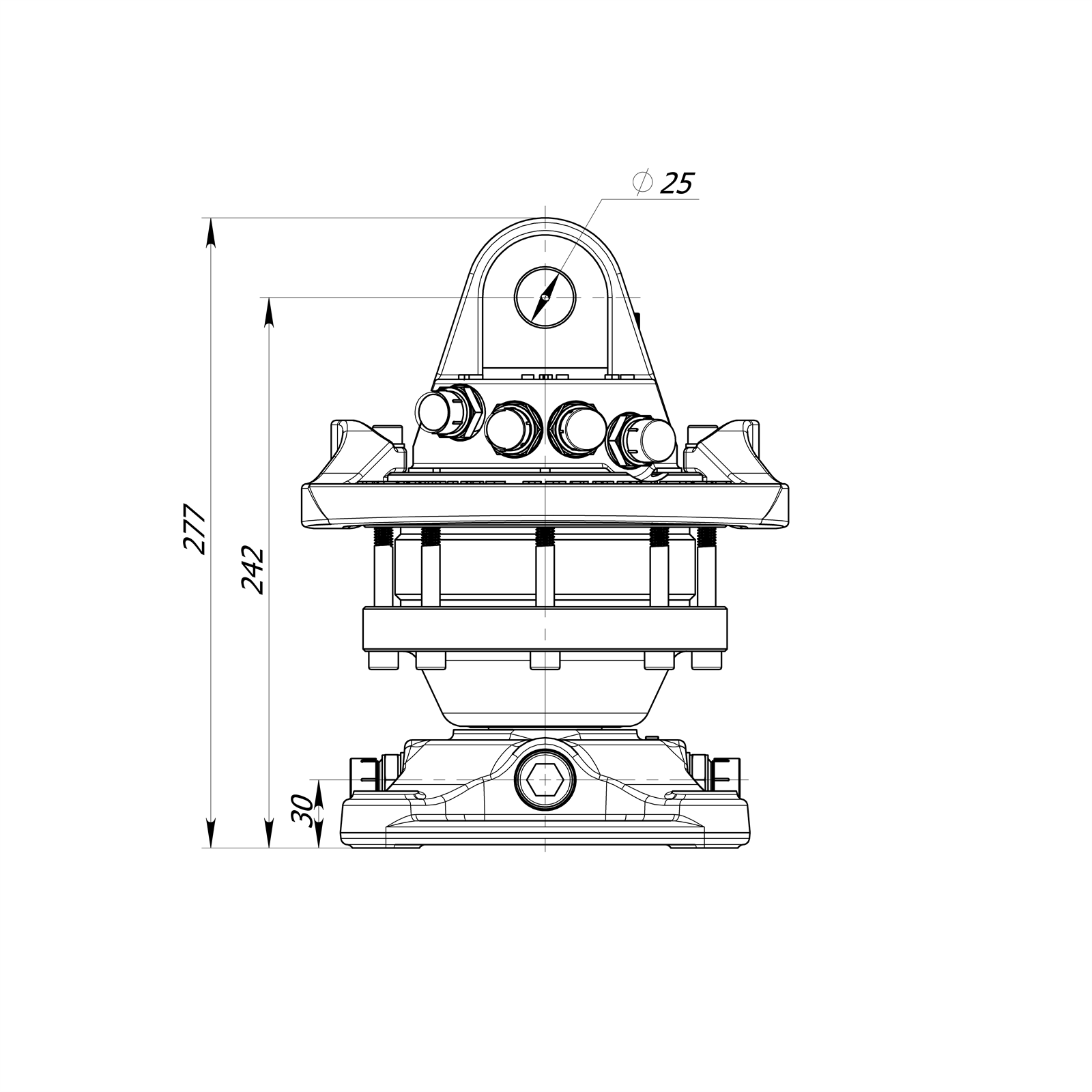 Preview: Rotator mit Flansch 4.5 Tonnen Formiko FHR45SF 4.5t Verladezange Holzzange Rückezange Rückewagen