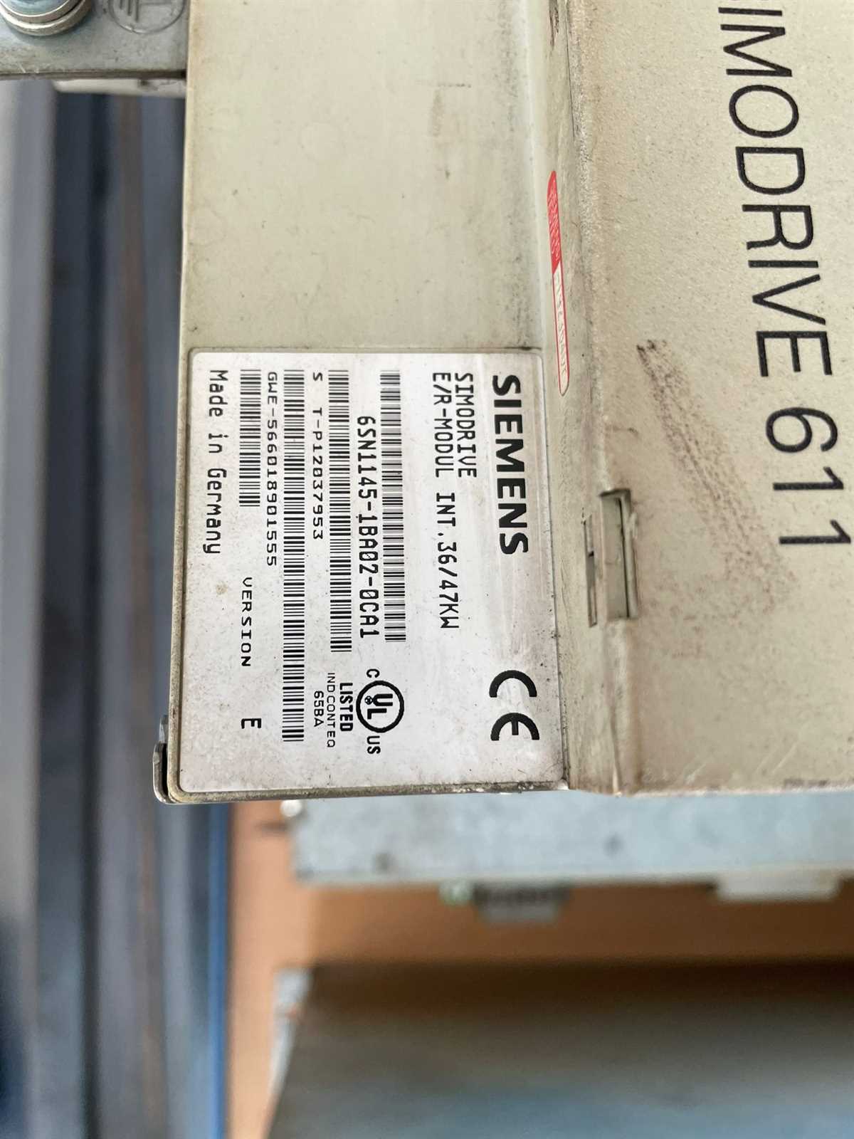 Preview: Siemens Simodrive 611 E/R Modul 36/47KW 6SN1145-1BA02-0CA1