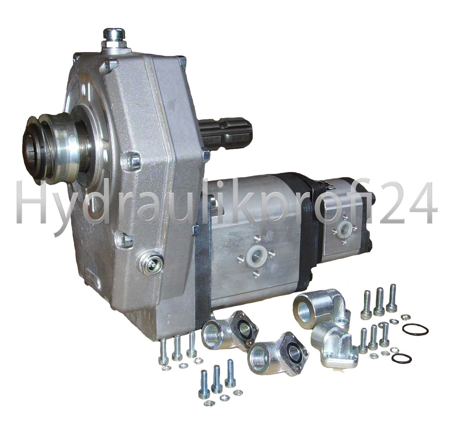 Zapfwellengetriebe BG3 Schiebemuffe+Stummel+Tandempumpe 55ccm-06ccm V