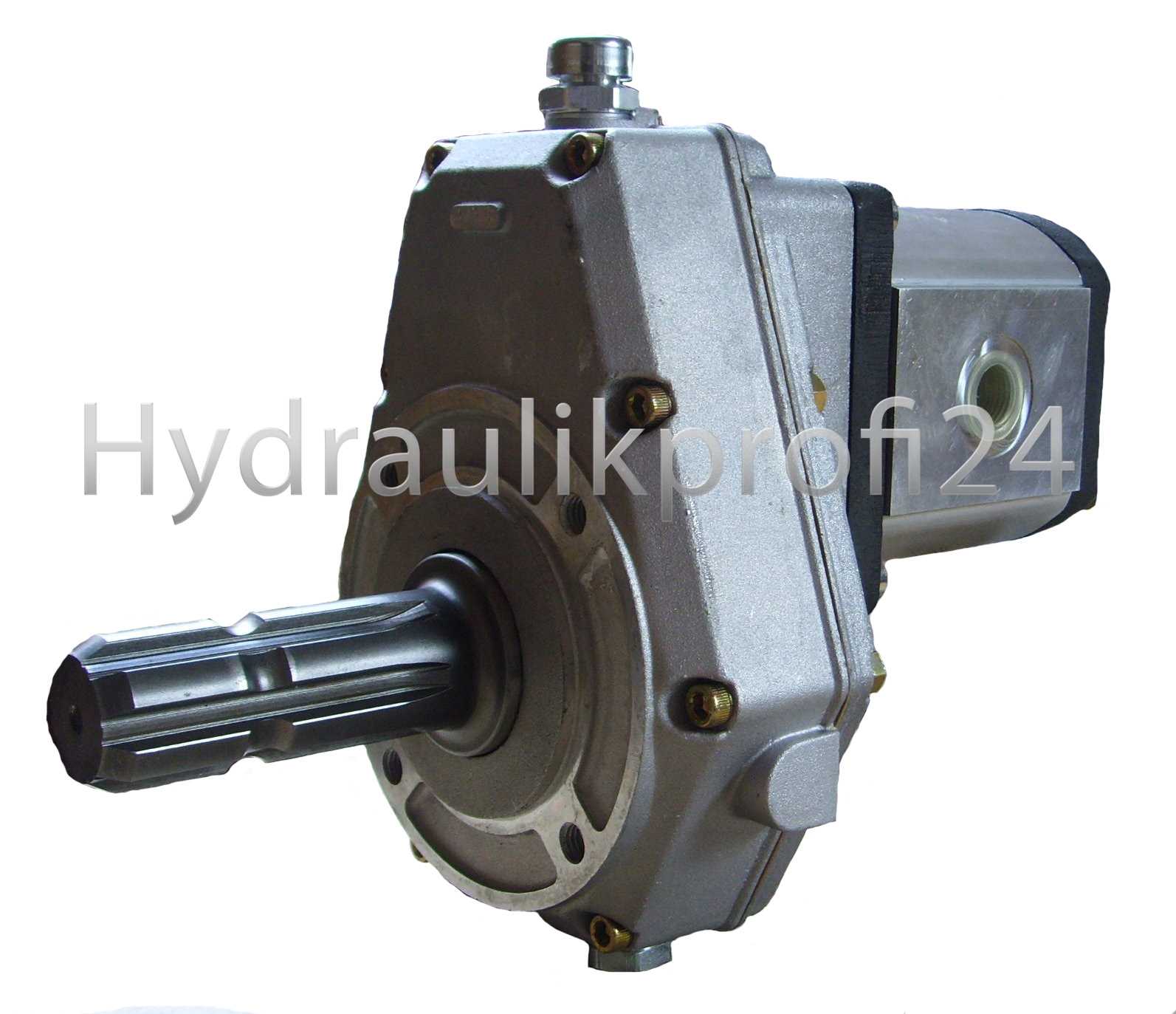 Hydraulikprofi24 - Zapfwellengetriebe mit Stummel und Pumpe 10ccm, 20 l/min  BG2 mit Innengewinde