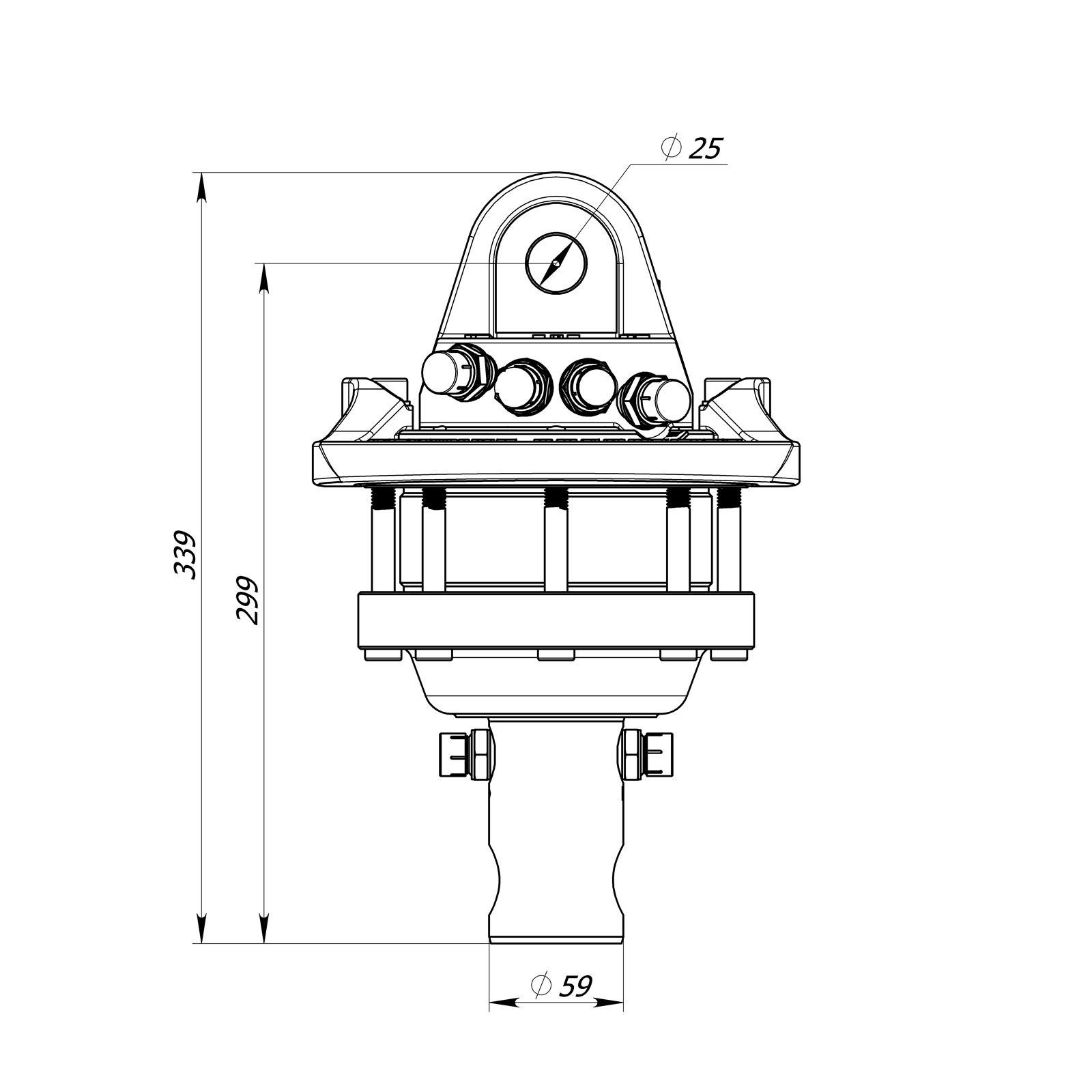 Flachrundzange Gebogen Rotator 3 Tonnen Formiko FHR3L 3t Verladezange ...