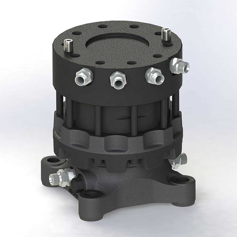 6 Tonnen Rotator Festanbau Doppelflansch FHR 6FF2X für Steingreifer Holzzange Minibagger