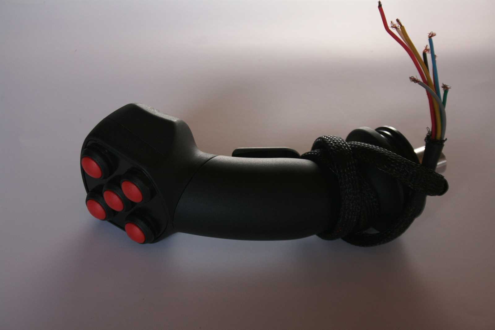 Bedienhebel, Steuerhebel für Hydraulikventil mit  6 Druckknöpfen