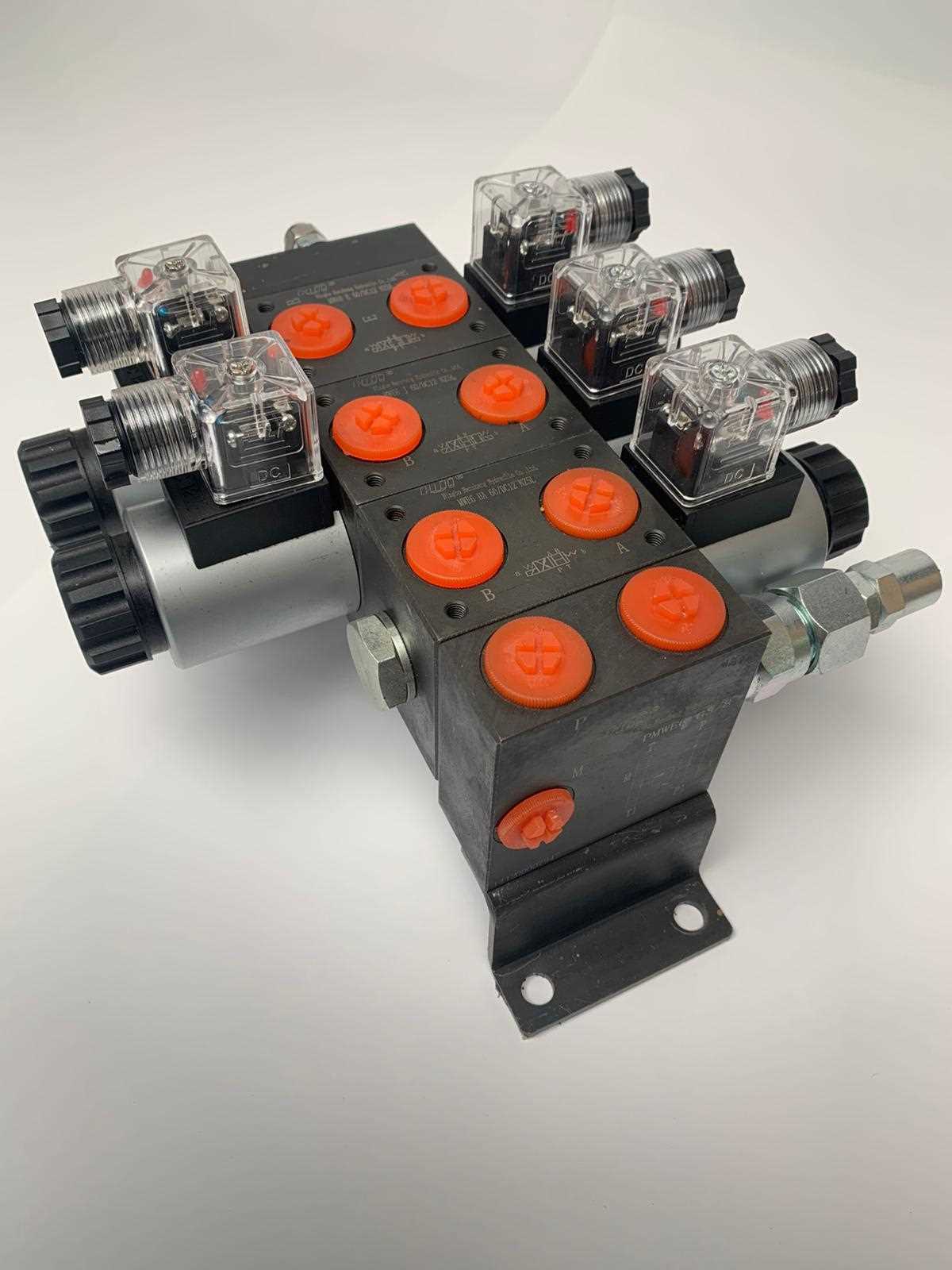 Elektromagnetisches Hydraulikventil NG6 Block aus 6 Sektionen