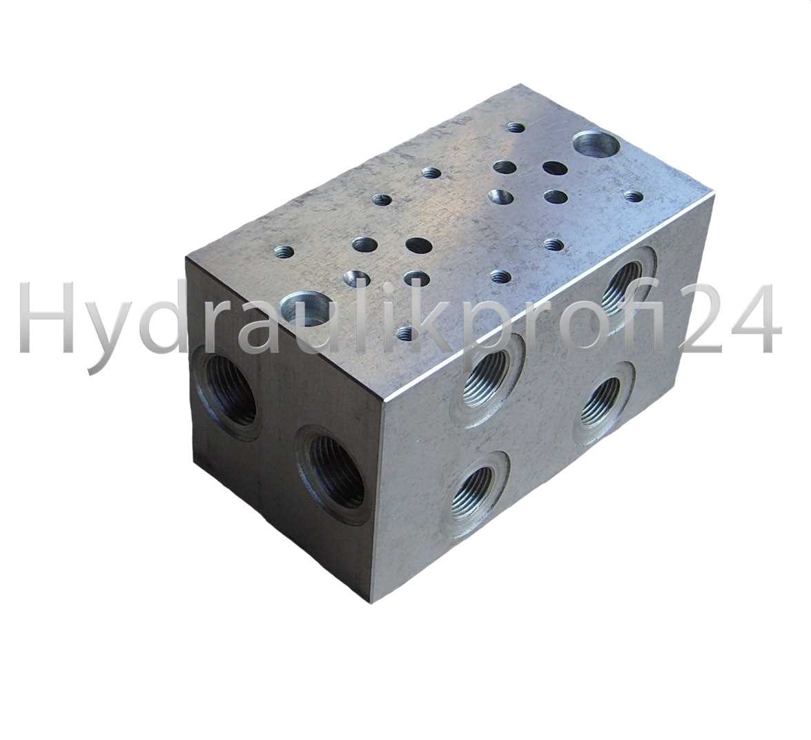 Grundplatte 2 fach NG 6 mit seitlichen Anschlüssen