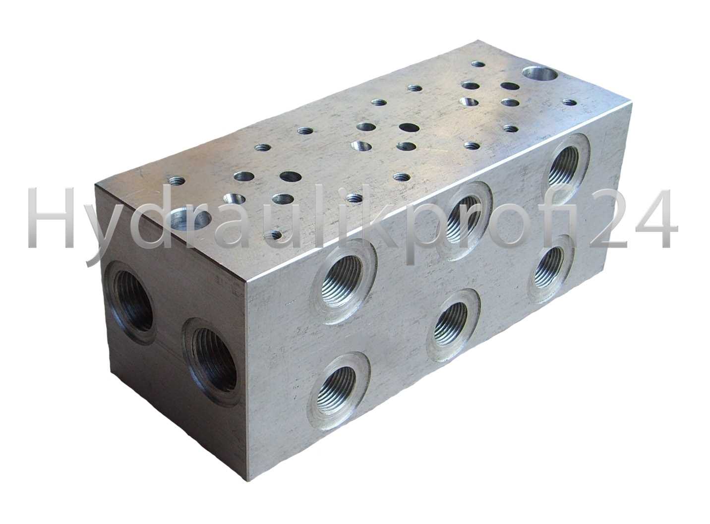 Grundplatte 3 fach NG 6 mit seitlichen Anschlüssen