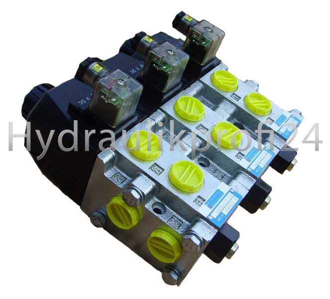 HOLZHÄUER Hydraulikventil flanschbar 10/4 Wege Wechselventil 90L 12V