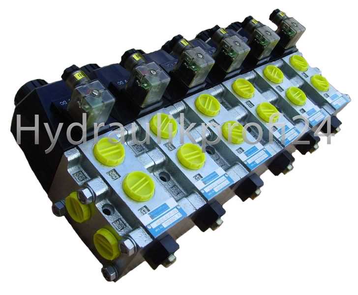 HOLZHÄUER Hydraulikventil flanschbar 16/7 Wege Wechselventil 90L 12V