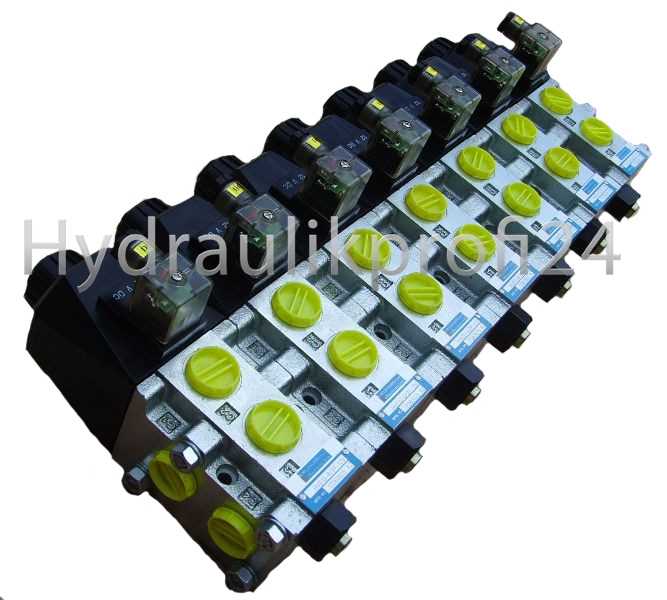 HOLZHÄUER Hydraulikventil flanschbar 18/8 Wege Wechselventil 90L 12V