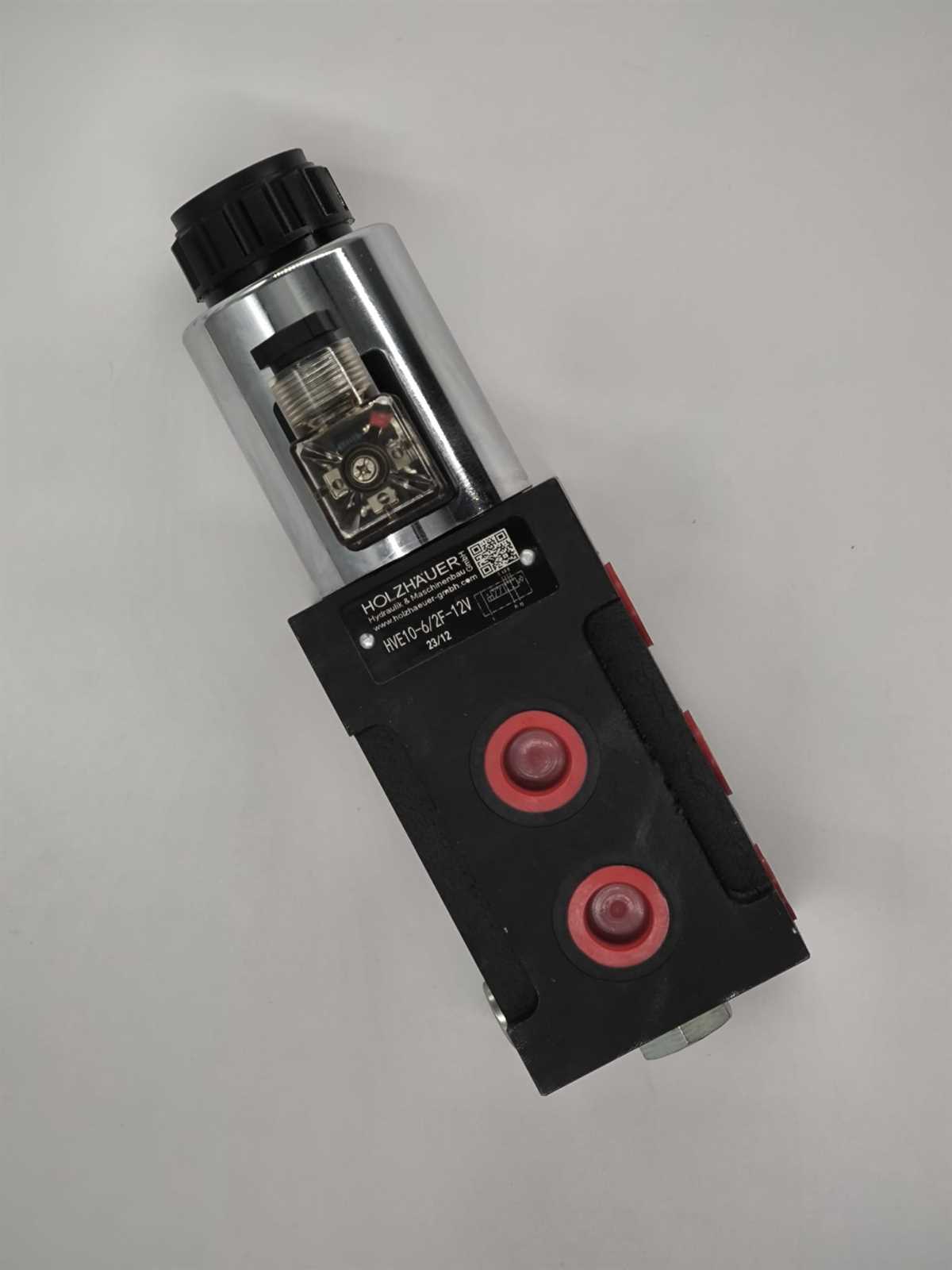 HOLZHÄUER Hydraulikventil flanschbar 6/2 Wege 90 l/min Wechselventil NG10 24 VDC