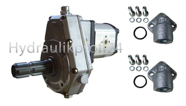 HOLZHÄUER Zapfwellengetriebe Stummel Pumpe 20ccm, 40l/min BG2 incl. Flanschwinkel