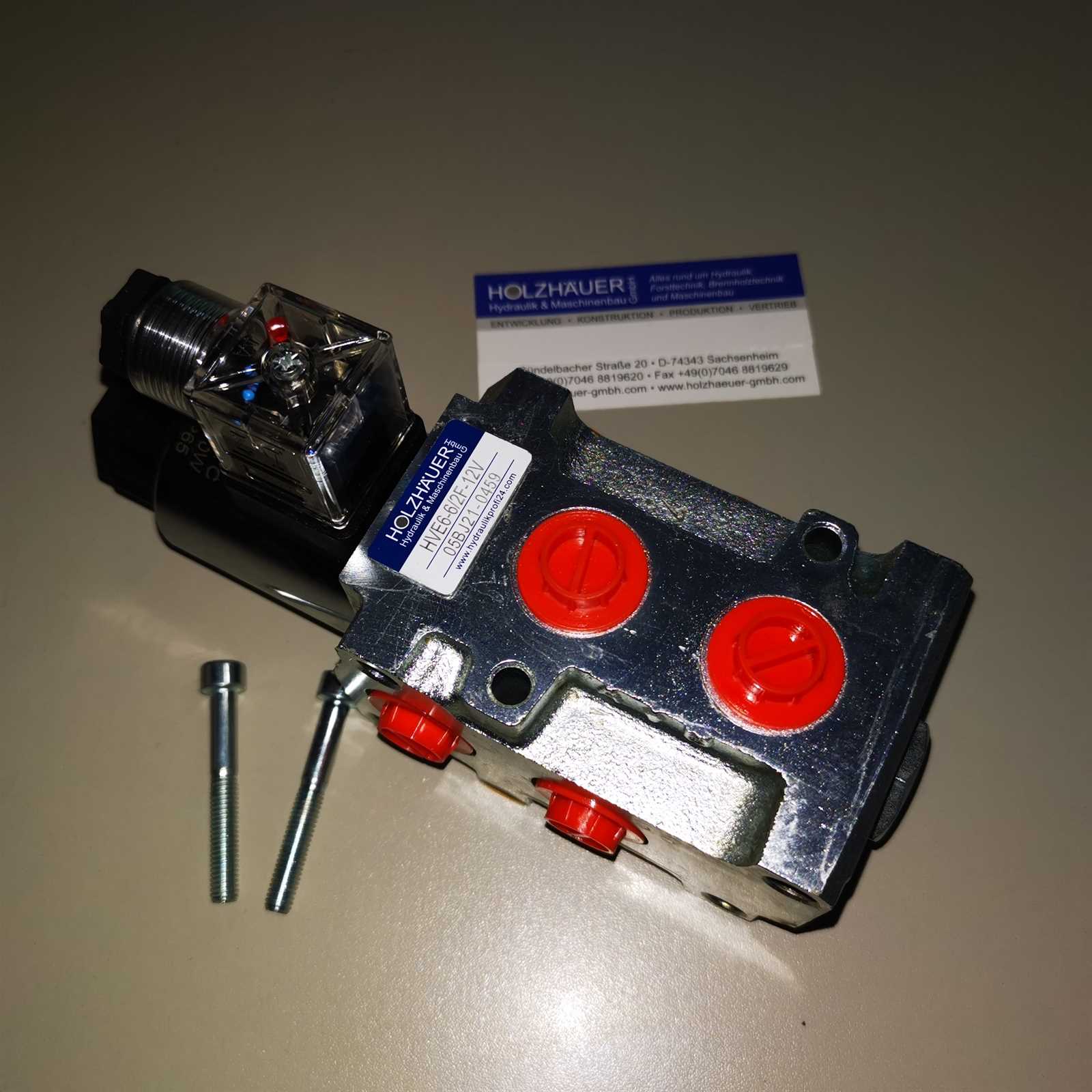 Hydraulikventil flanschbar 6/2 Wege Wechselventil 50L 24 VDC verzinkt