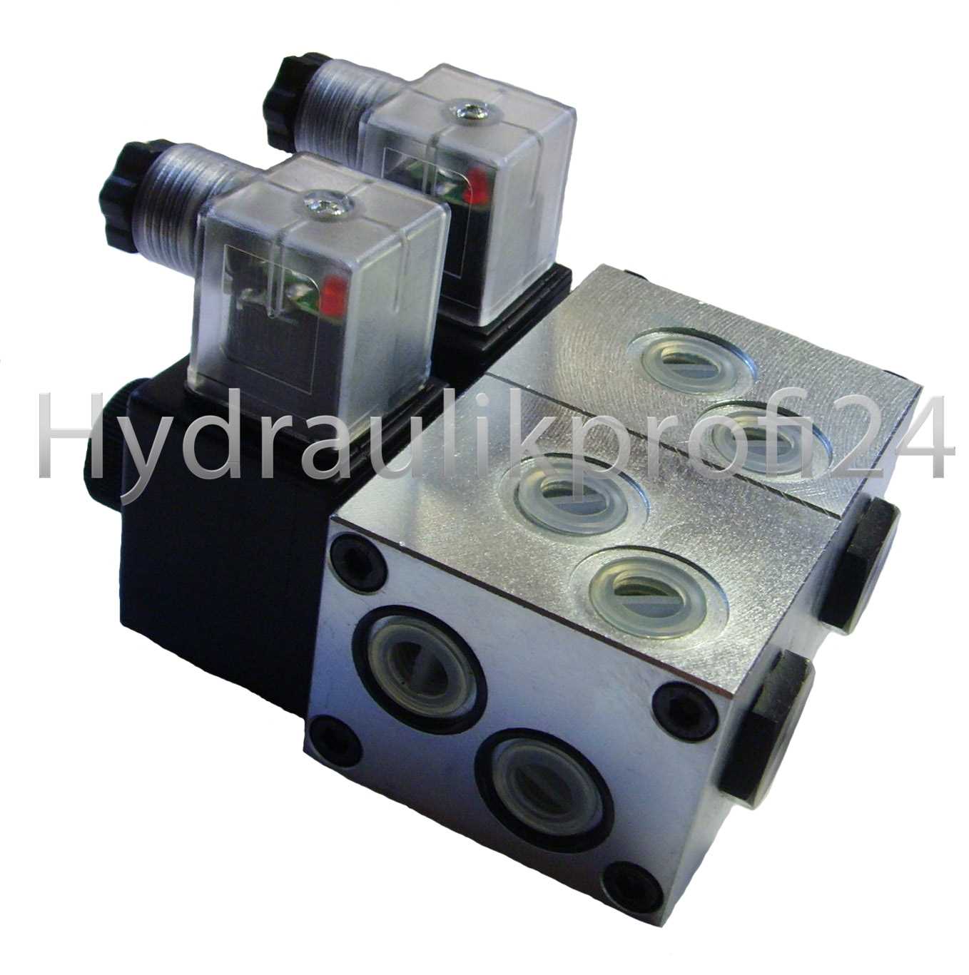 Hydraulikventil Wegeventil Steuerventil NG4 flanschbar 8/3 Wege 20 L 12 V