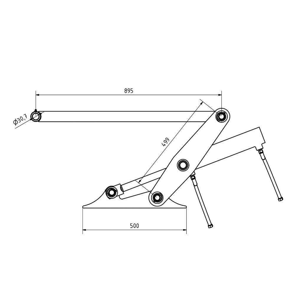 Hydraulische Gerätebetätigung Zweizylinder Industriefrontlader Schlepper .