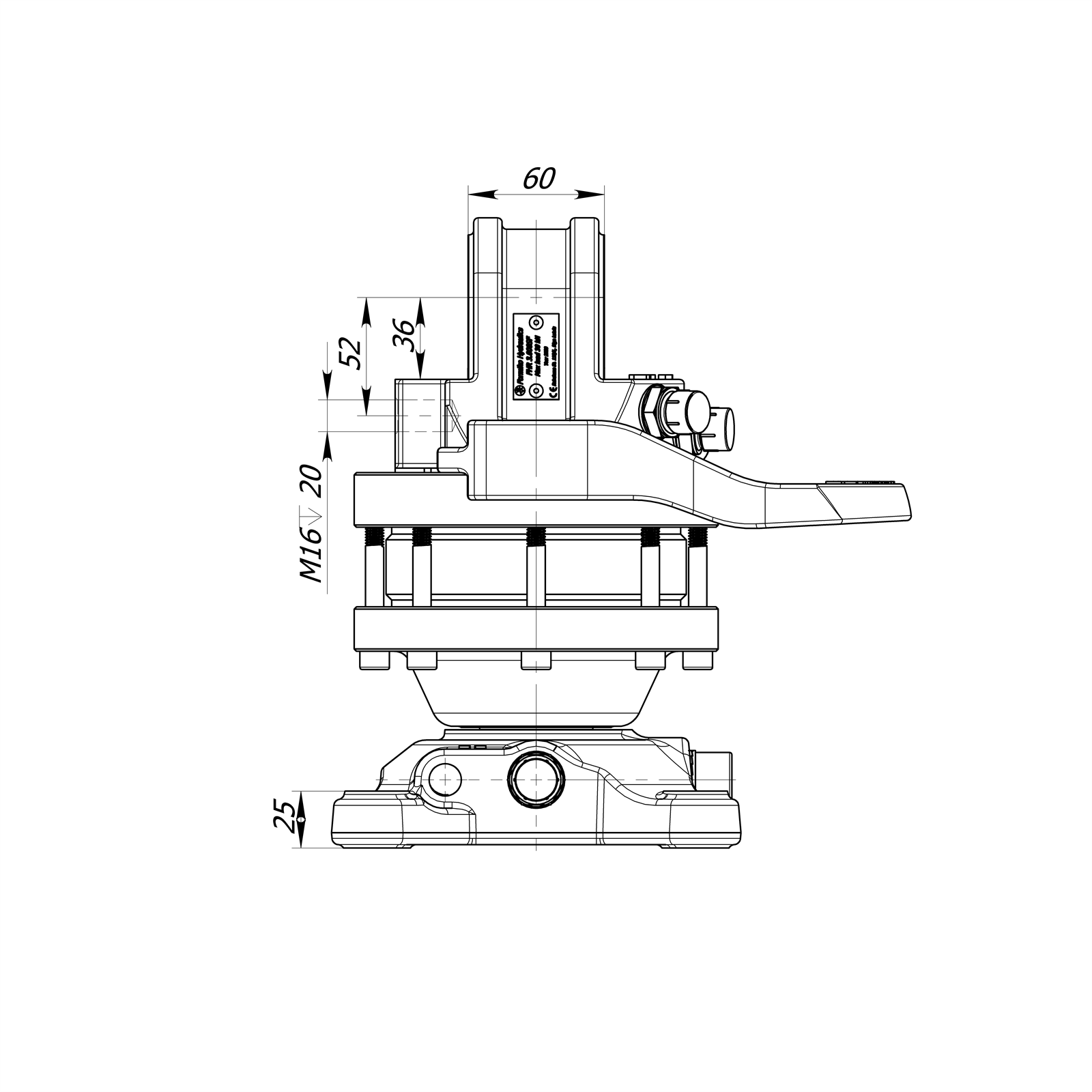 Rotator mit Flansch 4.5 Tonnen Formiko FHR45SF 4.5t Verladezange Holzzange Rückezange Rückewagen