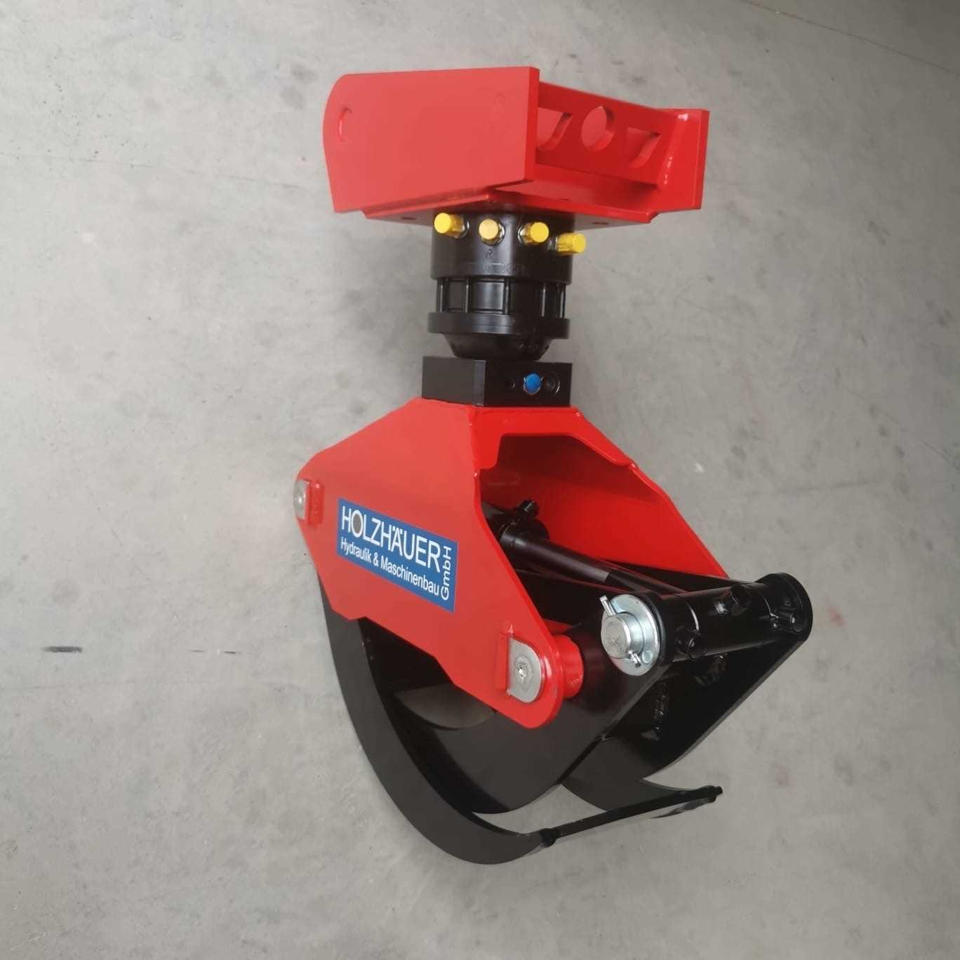 Sortiergreifer SG1000 Steingreifer mit 3 Tonnen Festanbaurotator und MS03 Steinzange Findlinge