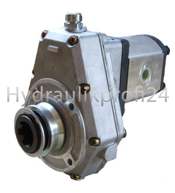 Zapfwellengetriebe mit Schiebemuffe + Pumpe 10ccm 20l/min BG2 mit Vierlochflansch
