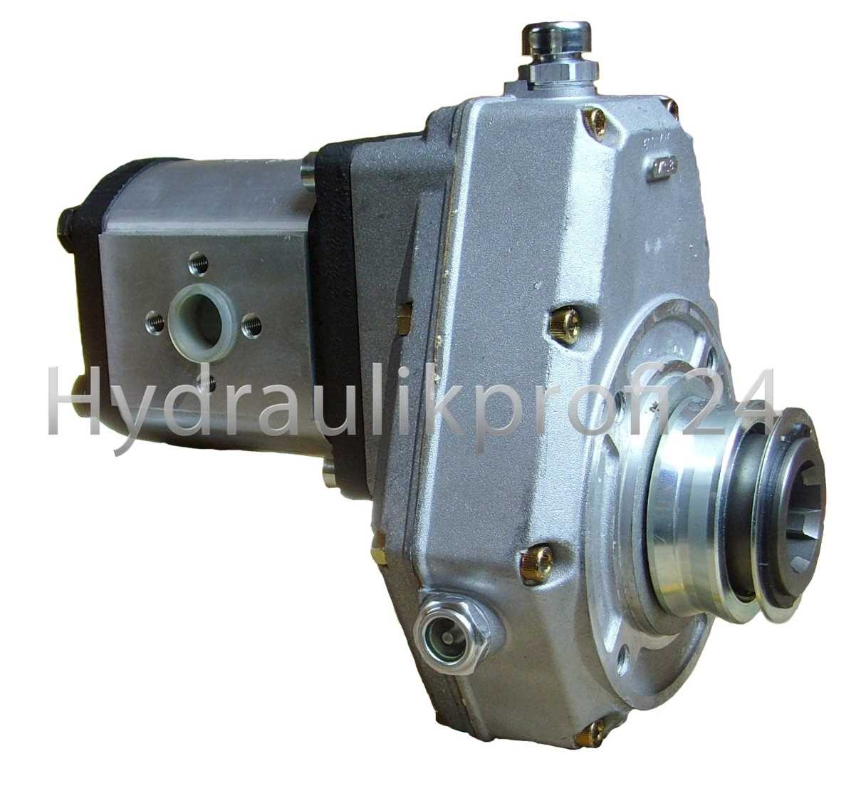 Zapfwellengetriebe mit Schiebemuffe + Pumpe 20ccm 40l/min BG2 mit Vierlochflansch