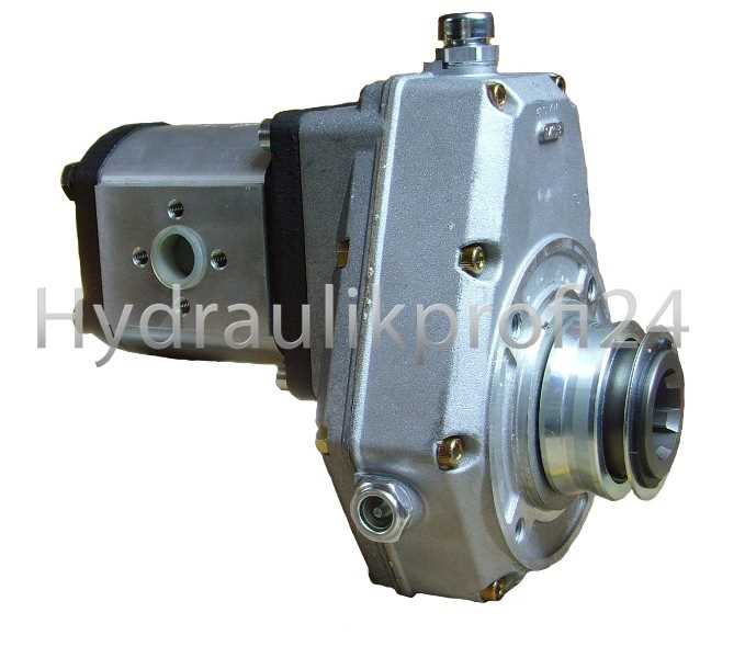 Zapfwellengetriebe mit Schiebemuffe + Pumpe 25ccm 51l/min BG2 mit Vierlochflansch